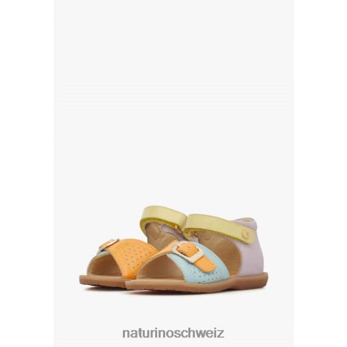 Naturino Jead Sandalen aus Lackleder Kinder lila-gelb-orange 66HJ238