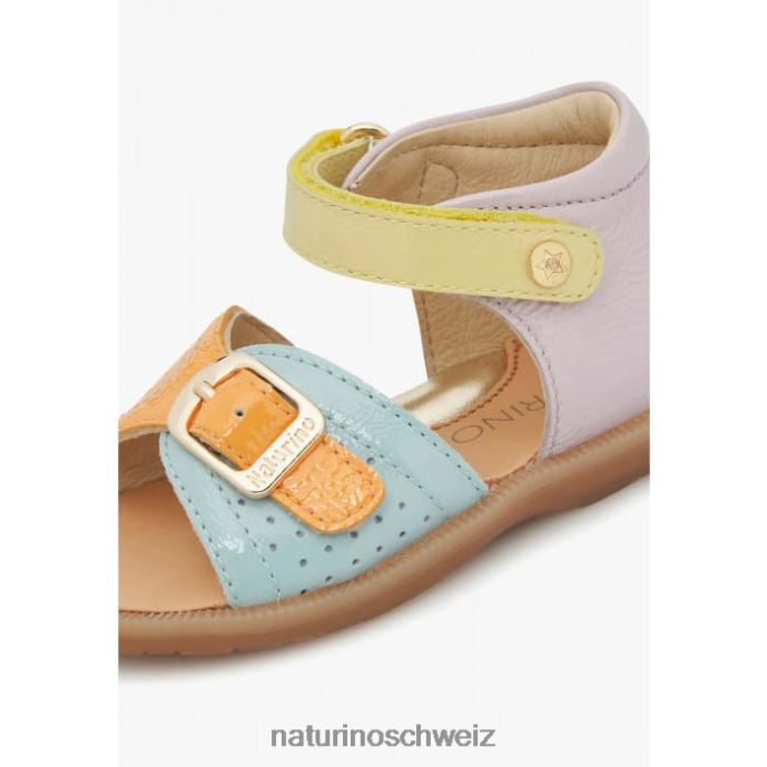 Naturino Jead Sandalen aus Lackleder Kinder lila-gelb-orange 66HJ238