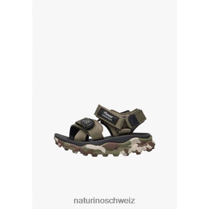 Naturino Nazca 2 Junior Aktive Sandalen aus Kunstleder und Stoff Kinder Armeegrün 66HJ27
