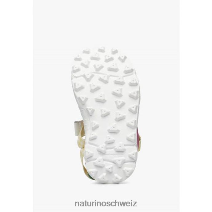 Naturino Nazca 2 Junior Aktive Sandalen aus Kunstleder und Stoff Kinder gelb-rosa 66HJ26