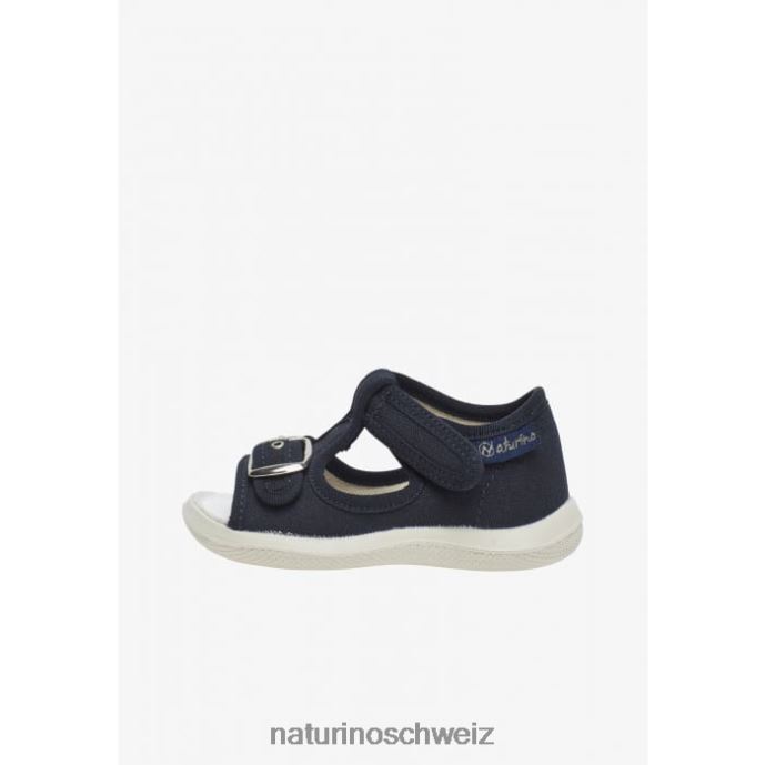 Naturino Paros Offene Sandalen aus Stoff Kinder Blau 66HJ270