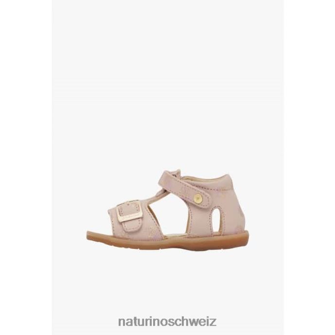 Naturino Quarz Ledersandalen mit Glitzerdruck Kinder Puderrosa 66HJ230