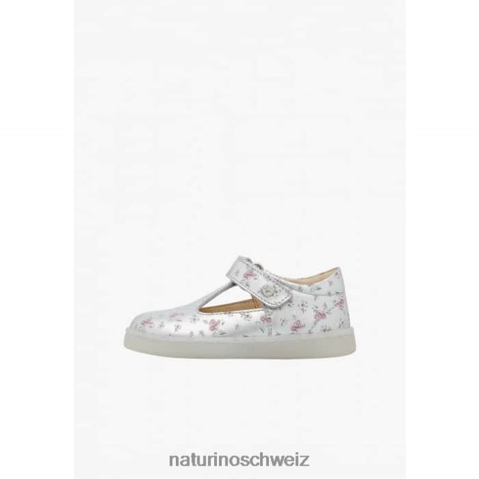 Naturino Samoma vl halbgeschlossene Ledersandalen Kinder Silber 66HJ548