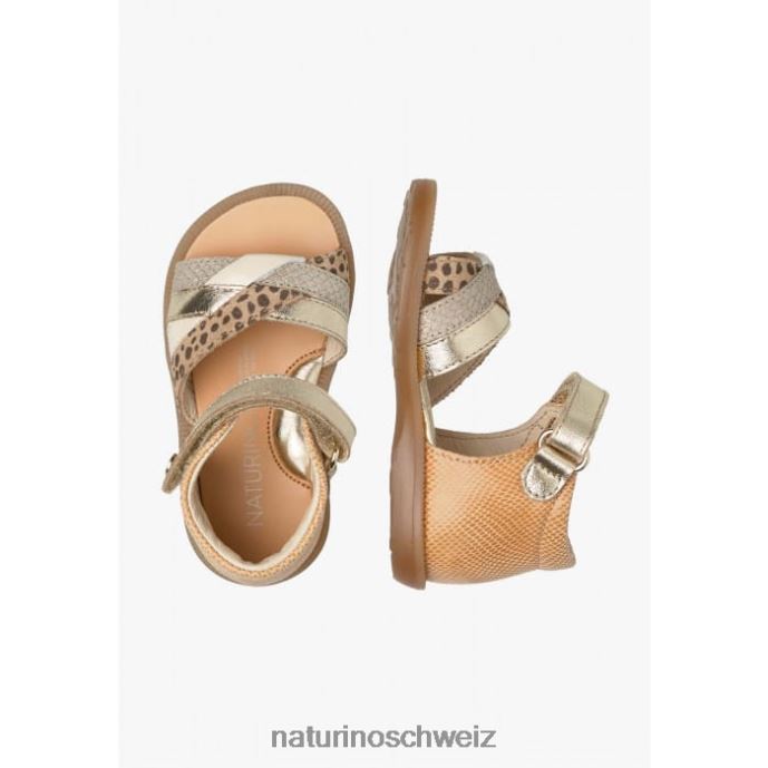 Naturino joenee Sandalen aus Leder und Wildleder Kinder Sand-Platin 66HJ312