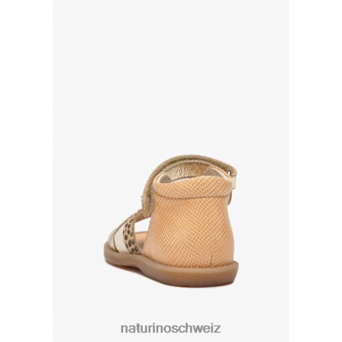 Naturino joenee Sandalen aus Leder und Wildleder Kinder Sand-Platin 66HJ312