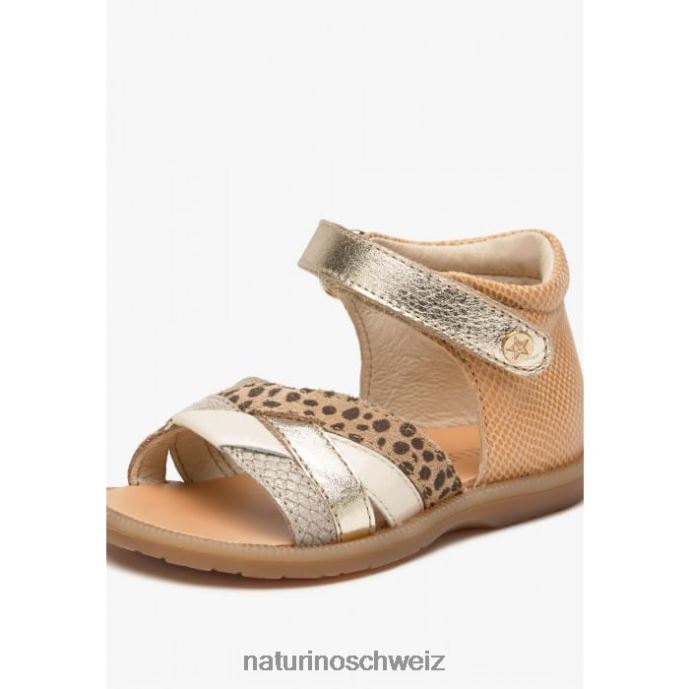 Naturino joenee Sandalen aus Leder und Wildleder Kinder Sand-Platin 66HJ312