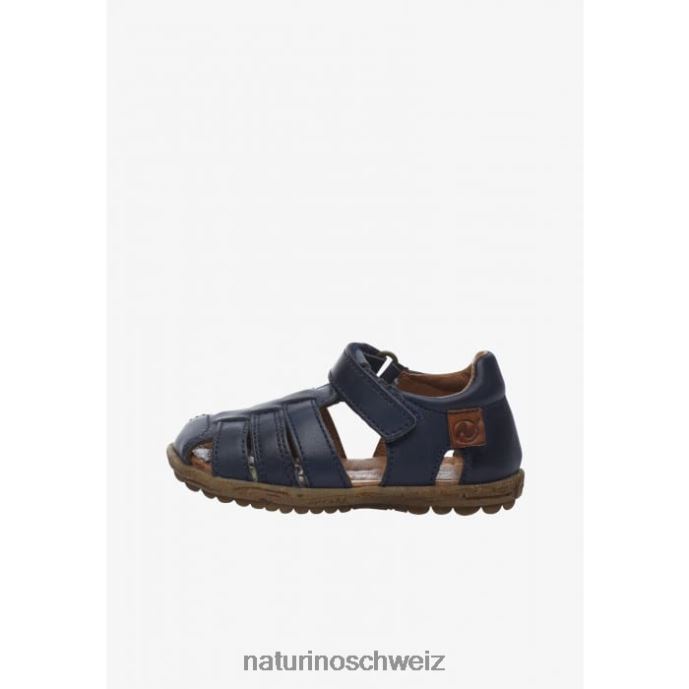 Naturino sehen halbgeschlossene Ledersandalen Kinder Blau 66HJ271