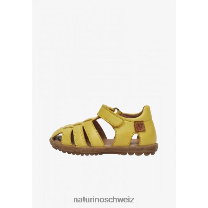 Naturino sehen halbgeschlossene Ledersandalen Kinder Gelb 66HJ353