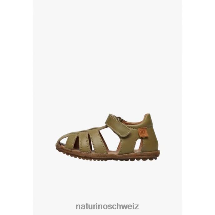 Naturino sehen halbgeschlossene Ledersandalen Kinder grau 66HJ351