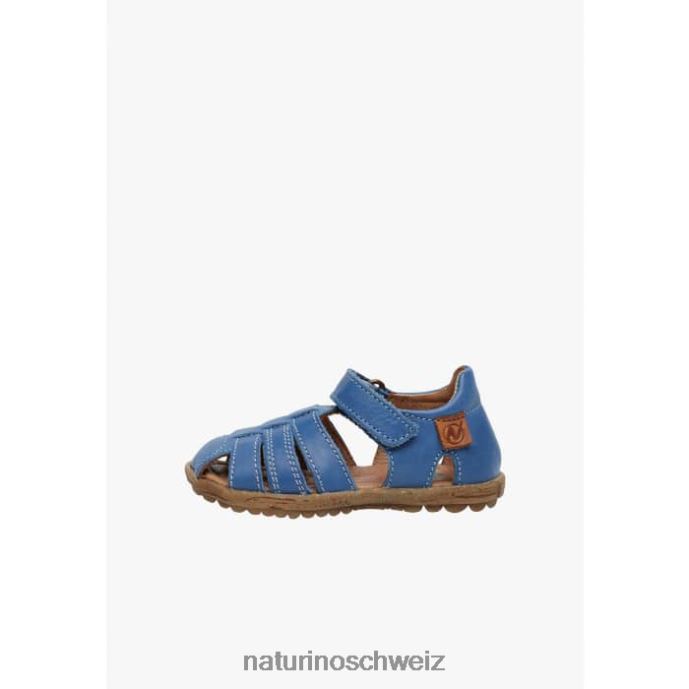 Naturino sehen halbgeschlossene Ledersandalen Kinder hellblau 66HJ286