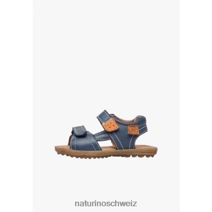 Naturino taror Sandalen aus Nappaleder Kinder blau-orange 66HJ236