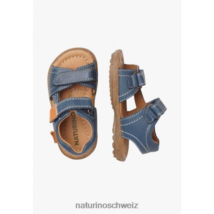 Naturino taror Sandalen aus Nappaleder Kinder blau-orange 66HJ236