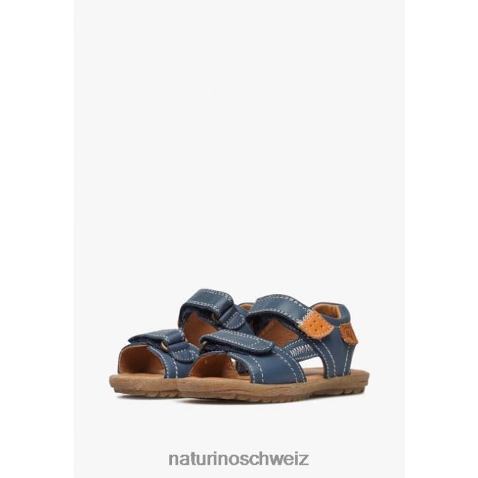 Naturino taror Sandalen aus Nappaleder Kinder blau-orange 66HJ236