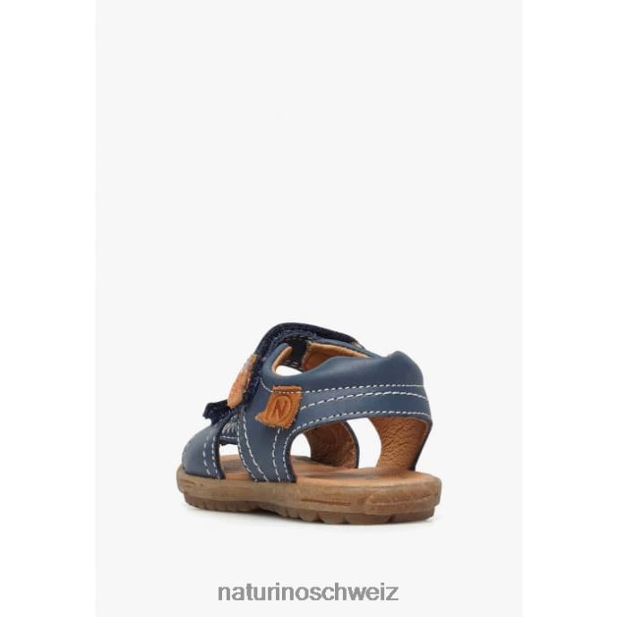 Naturino taror Sandalen aus Nappaleder Kinder blau-orange 66HJ236