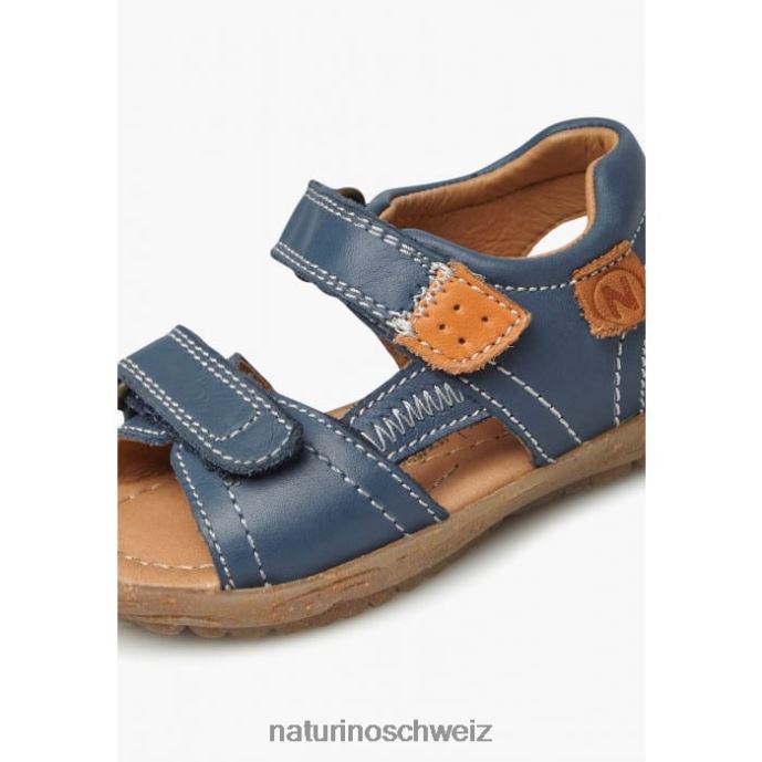 Naturino taror Sandalen aus Nappaleder Kinder blau-orange 66HJ236