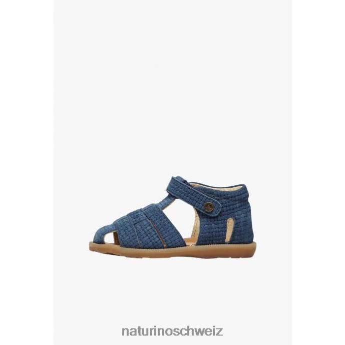 Naturino zaffiro Halboffene Sandalen aus Wildleder Kinder Indigo 66HJ294
