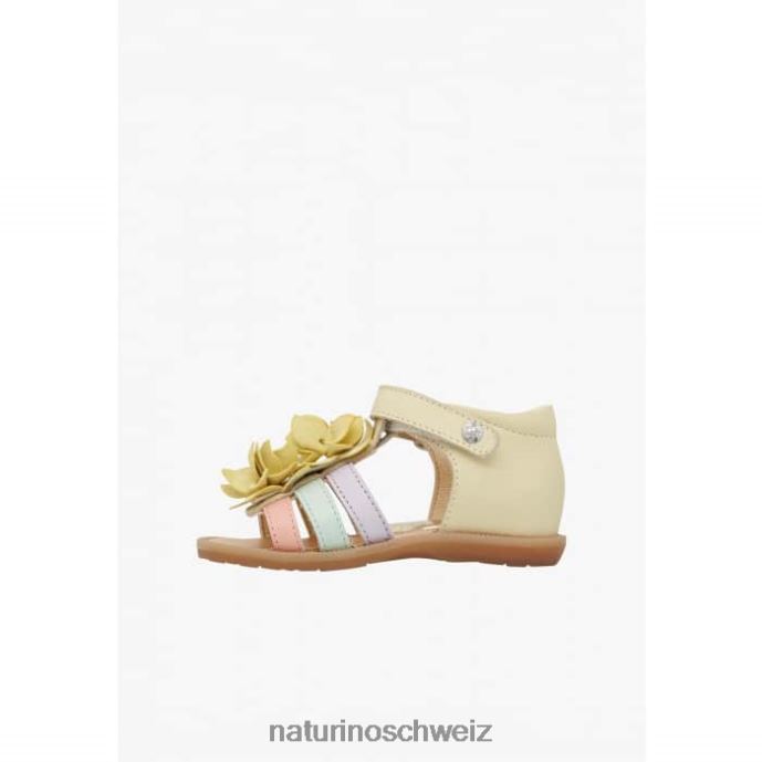 Naturino zoeyy Ledersandalen mit applizierten Blumen Kinder Gelb 66HJ242