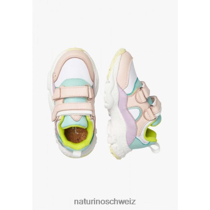 Naturino Akio Junior vl. Sneakers aus Kunstleder und technischem Stoff Kinder rosa-lila-türkis 66HJ44
