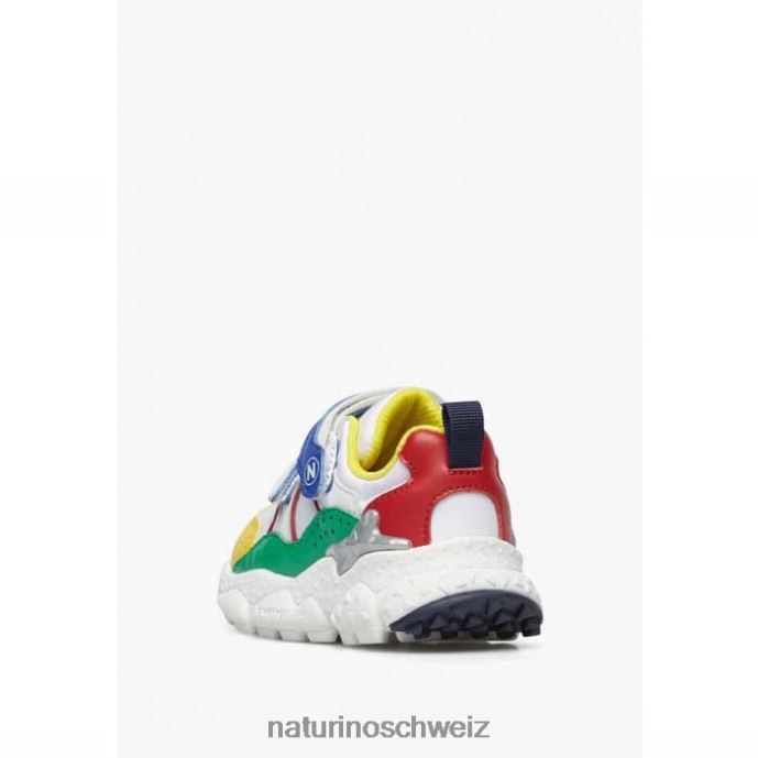 Naturino Akio Junior vl. Sneakers aus Kunstleder und technischem Stoff Kinder weiß-blau-rot 66HJ45