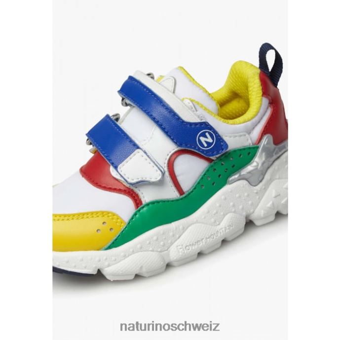 Naturino Akio Junior vl. Sneakers aus Kunstleder und technischem Stoff Kinder weiß-blau-rot 66HJ45