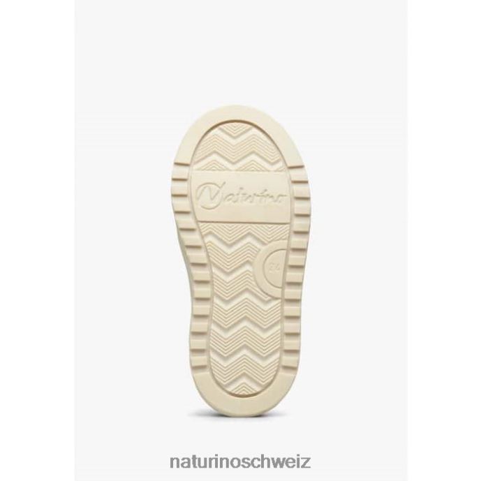 Naturino Ariton-Reißverschluss. Sneakers aus Leder und Wildleder Kinder weiß Blau 66HJ497