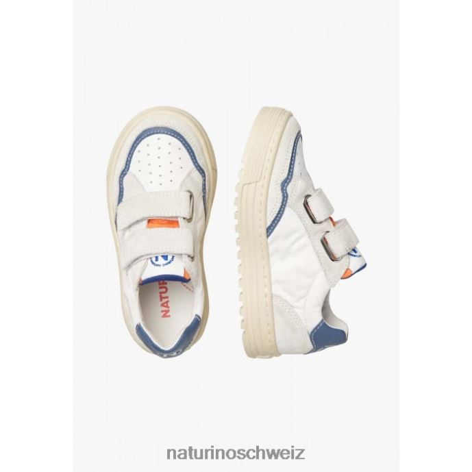 Naturino Ariton vl. Sneakers aus Leder und Stoff Kinder Grau Blau 66HJ409