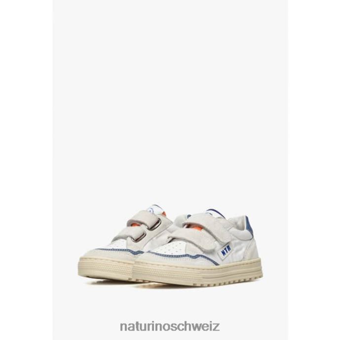 Naturino Ariton vl. Sneakers aus Leder und Stoff Kinder Grau Blau 66HJ409