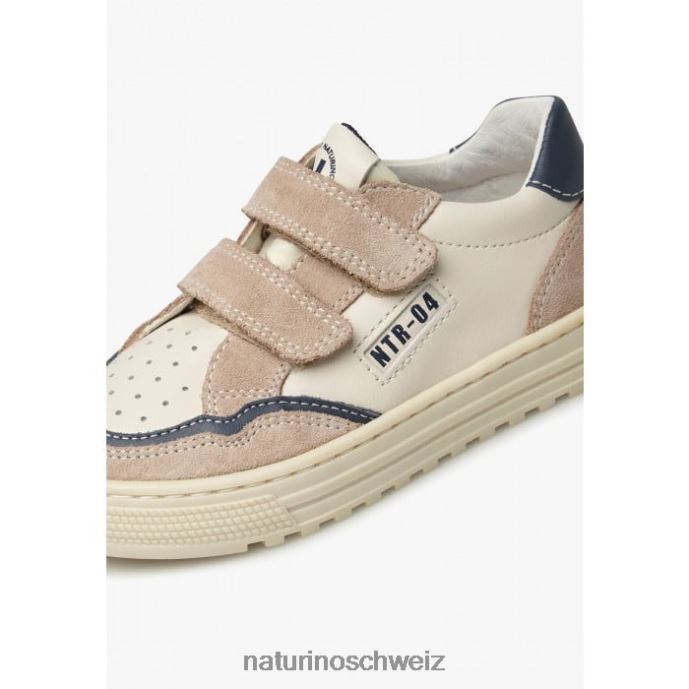 Naturino Ariton vl. Sneakers aus Leder und Wildleder Kinder beige-weiß 66HJ495