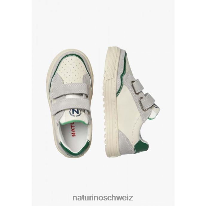 Naturino Ariton vl. Sneakers aus Leder und Wildleder Kinder grau Grün 66HJ450