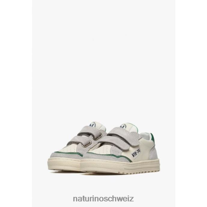 Naturino Ariton vl. Sneakers aus Leder und Wildleder Kinder grau Grün 66HJ450