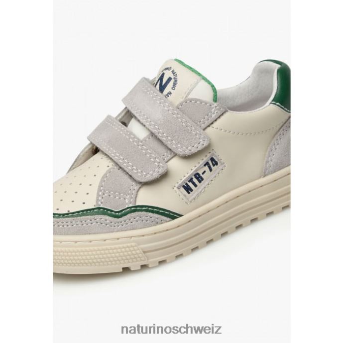 Naturino Ariton vl. Sneakers aus Leder und Wildleder Kinder grau Grün 66HJ450