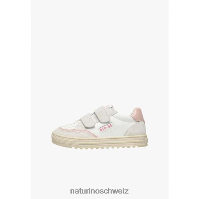 Naturino Ariton vl. Sneakers aus Leder und Wildleder Kinder weiß-rosa 66HJ377