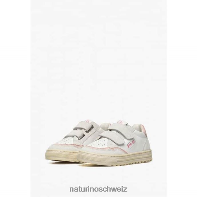 Naturino Ariton vl. Sneakers aus Leder und Wildleder Kinder weiß-rosa 66HJ377