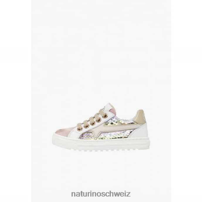 Naturino Blitz-Reißverschluss. Sneakers aus Leder und Wildleder Kinder Puderrosa 66HJ383