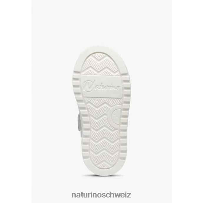 Naturino Blitz-Reißverschluss. Sneakers aus Leder und Wildleder Kinder grau-fluogrün 66HJ387