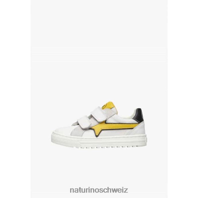 Naturino Blitz vl. Sneakers aus Leder und Stoff Kinder Weiss 66HJ483