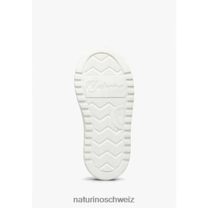 Naturino Blitz vl. Sneakers aus Leder und Stoff Kinder Weiss 66HJ483