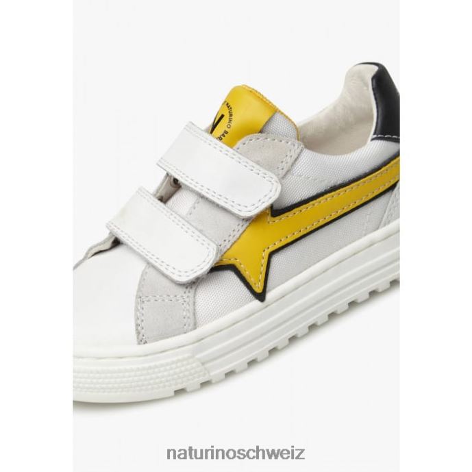 Naturino Blitz vl. Sneakers aus Leder und Stoff Kinder Weiss 66HJ483