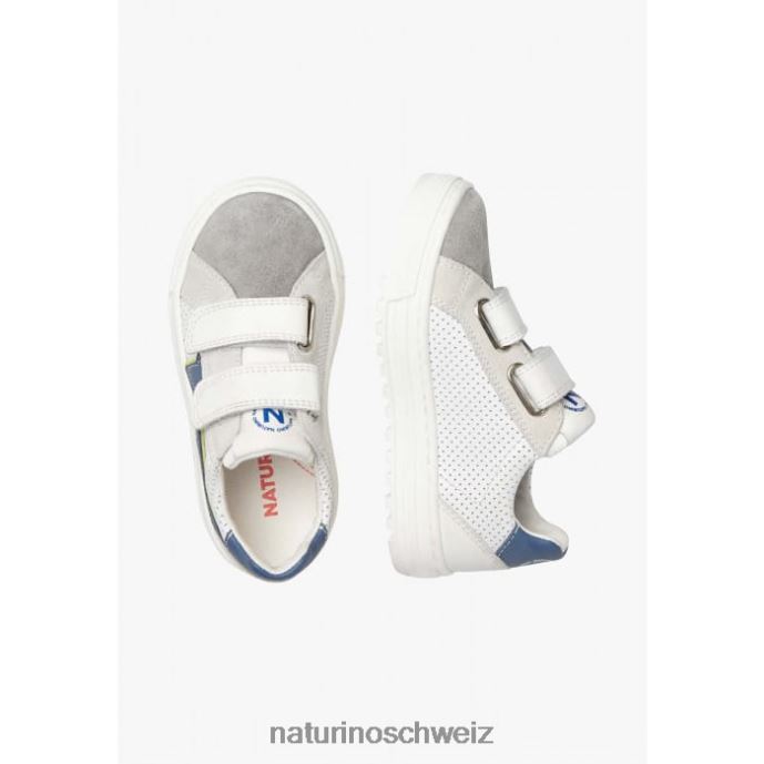 Naturino Blitz vl. Sneakers aus Leder und Wildleder Kinder Grau Blau 66HJ390
