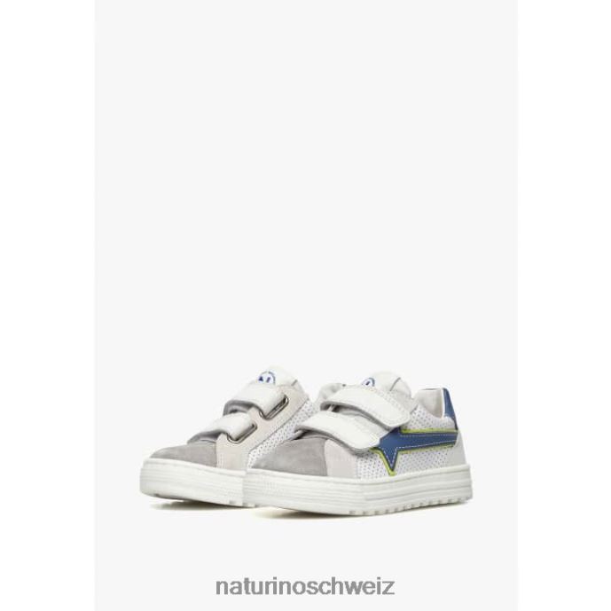 Naturino Blitz vl. Sneakers aus Leder und Wildleder Kinder Grau Blau 66HJ390