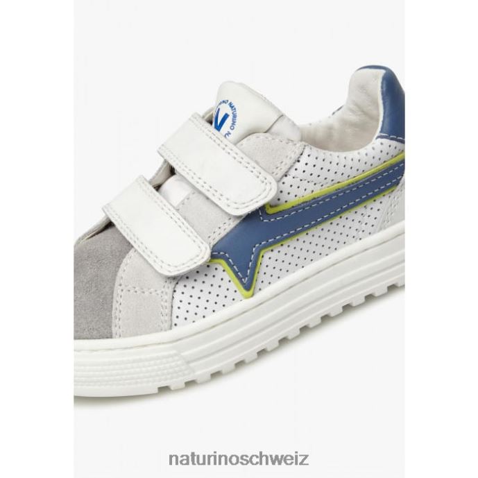 Naturino Blitz vl. Sneakers aus Leder und Wildleder Kinder Grau Blau 66HJ390