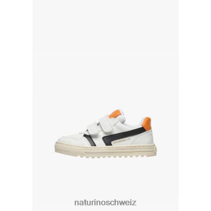 Naturino Ceonia vl. Turnschuhe aus Kunstleder Kinder weiß schwarz 66HJ49