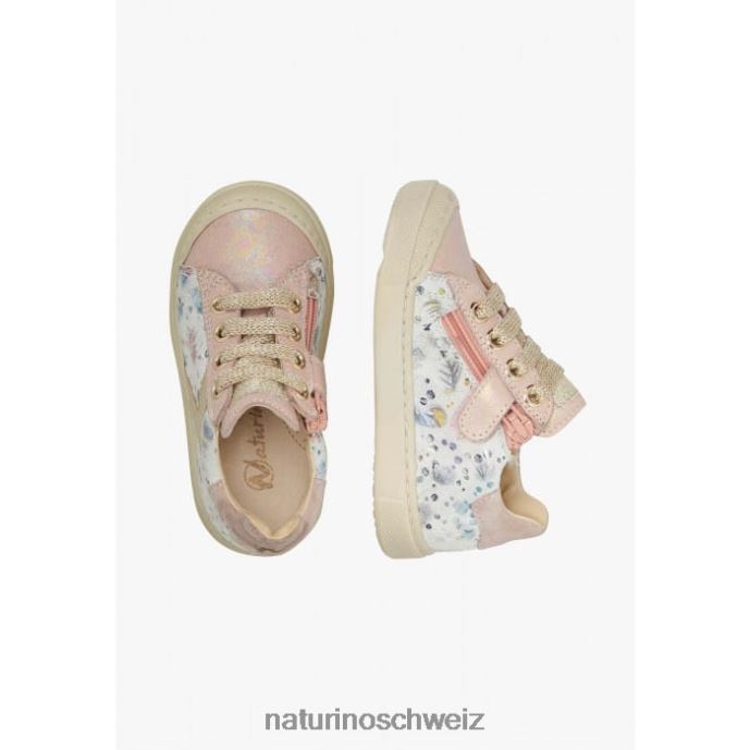 Naturino Clarendon-Reißverschluss Sneakers aus Leder und Wildleder Kinder Rosa 66HJ411