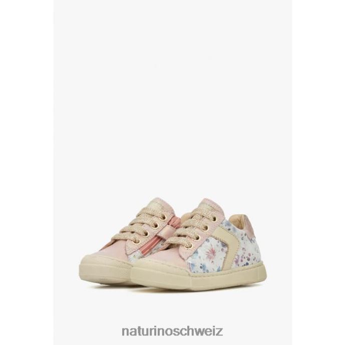 Naturino Clarendon-Reißverschluss Sneakers aus Leder und Wildleder Kinder Rosa 66HJ411