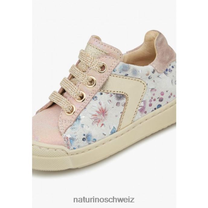 Naturino Clarendon-Reißverschluss Sneakers aus Leder und Wildleder Kinder Rosa 66HJ411