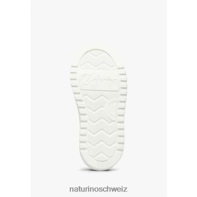 Naturino Coris 2 Reißverschluss. Sneakers aus Leder und Stoff Kinder himmelblau-silber 66HJ402