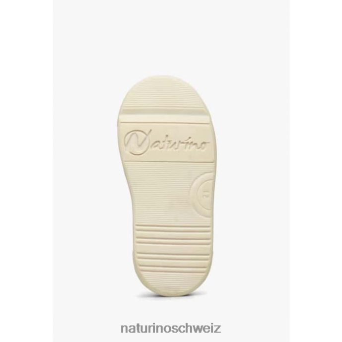 Naturino Faluk-Reißverschluss Sneakers aus Leder und Wildleder Kinder cremebraun 66HJ424