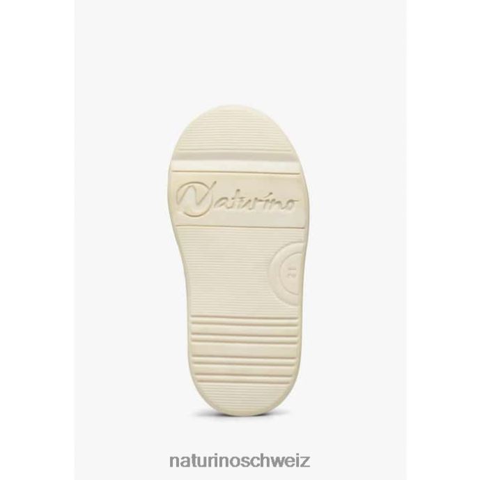 Naturino Faluk-Reißverschluss Sneakers aus Leder und Wildleder Kinder weiß Blau 66HJ476