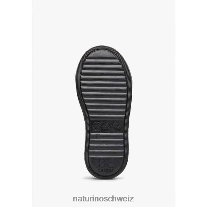 Naturino Gedanken vl. perforierte Ledersneaker mit Stern Kinder Schwarz 66HJ361