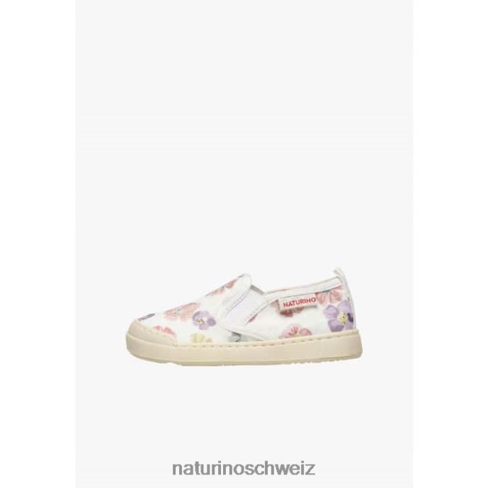 Naturino Henntor Stoff-Sneaker Kinder weiß-rosa 66HJ388